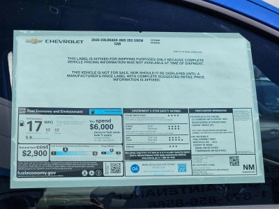 2026 Chevrolet Colorado ZR2