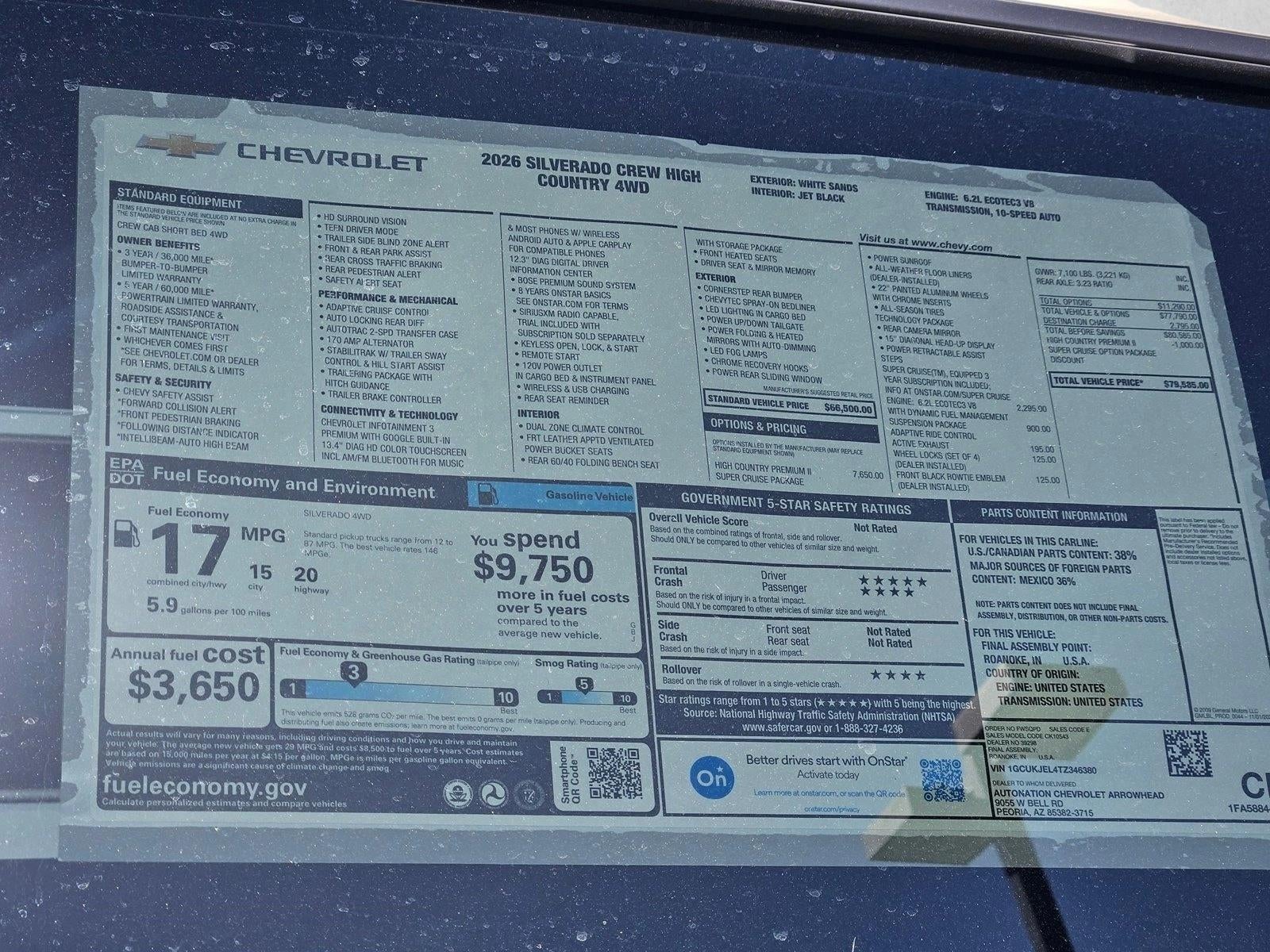 2026 Chevrolet Silverado 1500 High Country