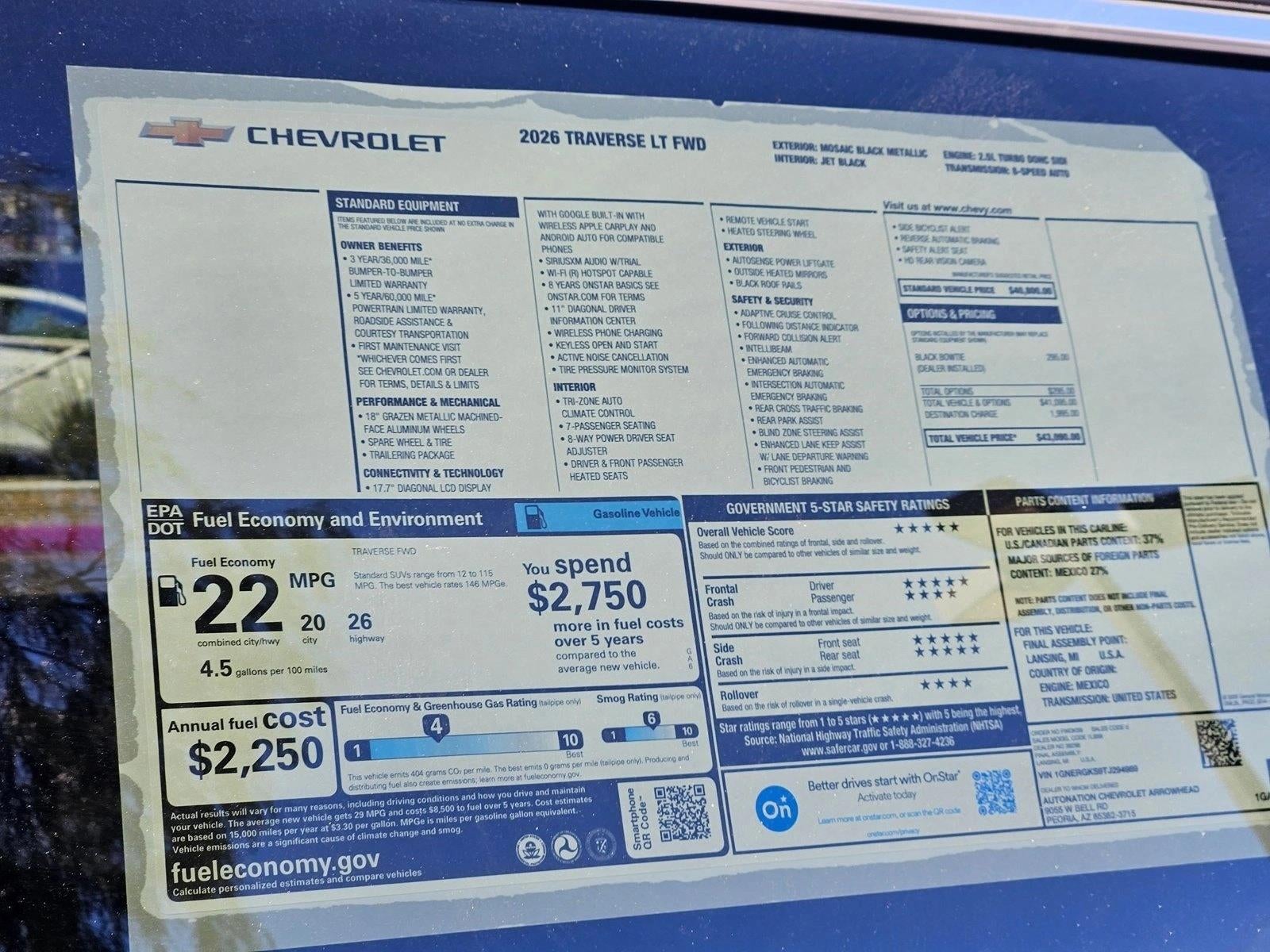 2026 Chevrolet Traverse LT