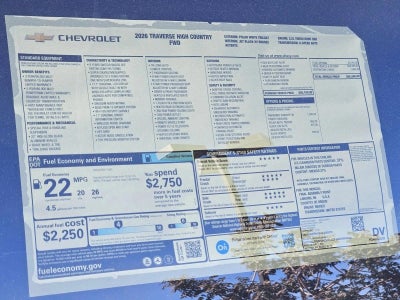 2026 Chevrolet Traverse High Country