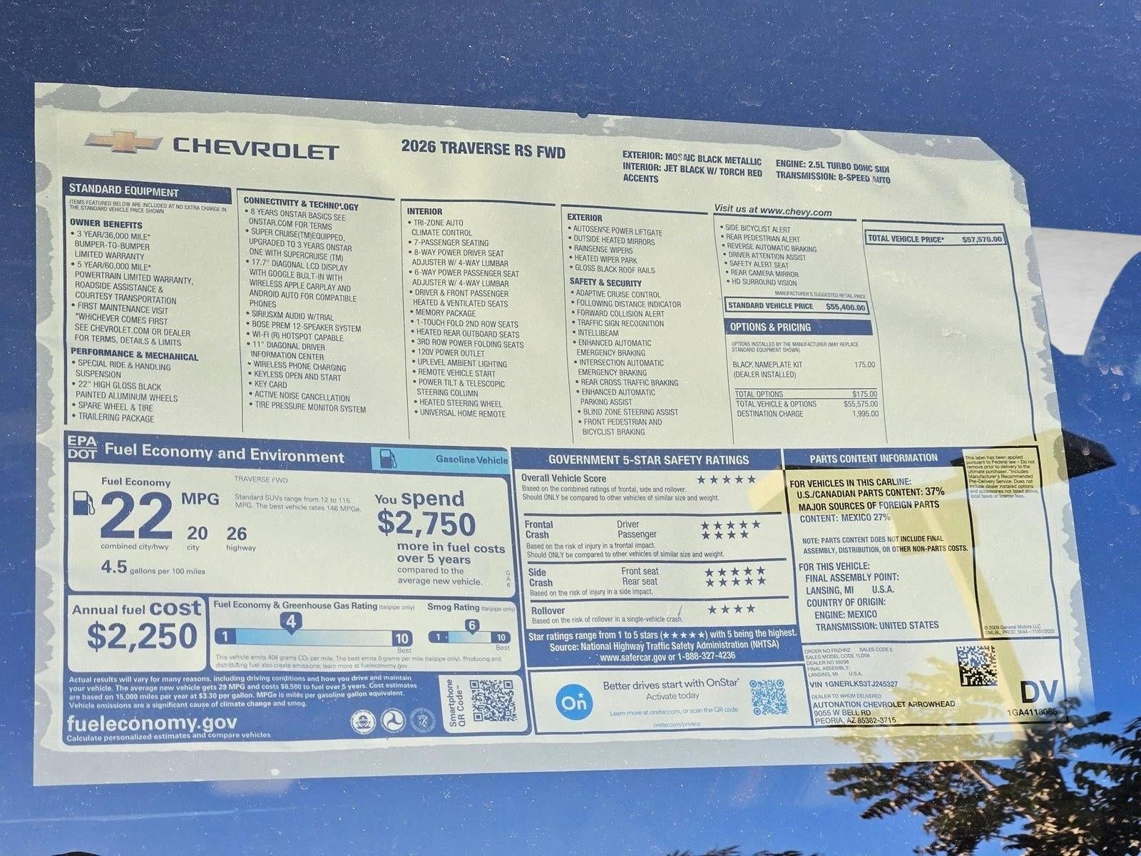 2026 Chevrolet Traverse RS