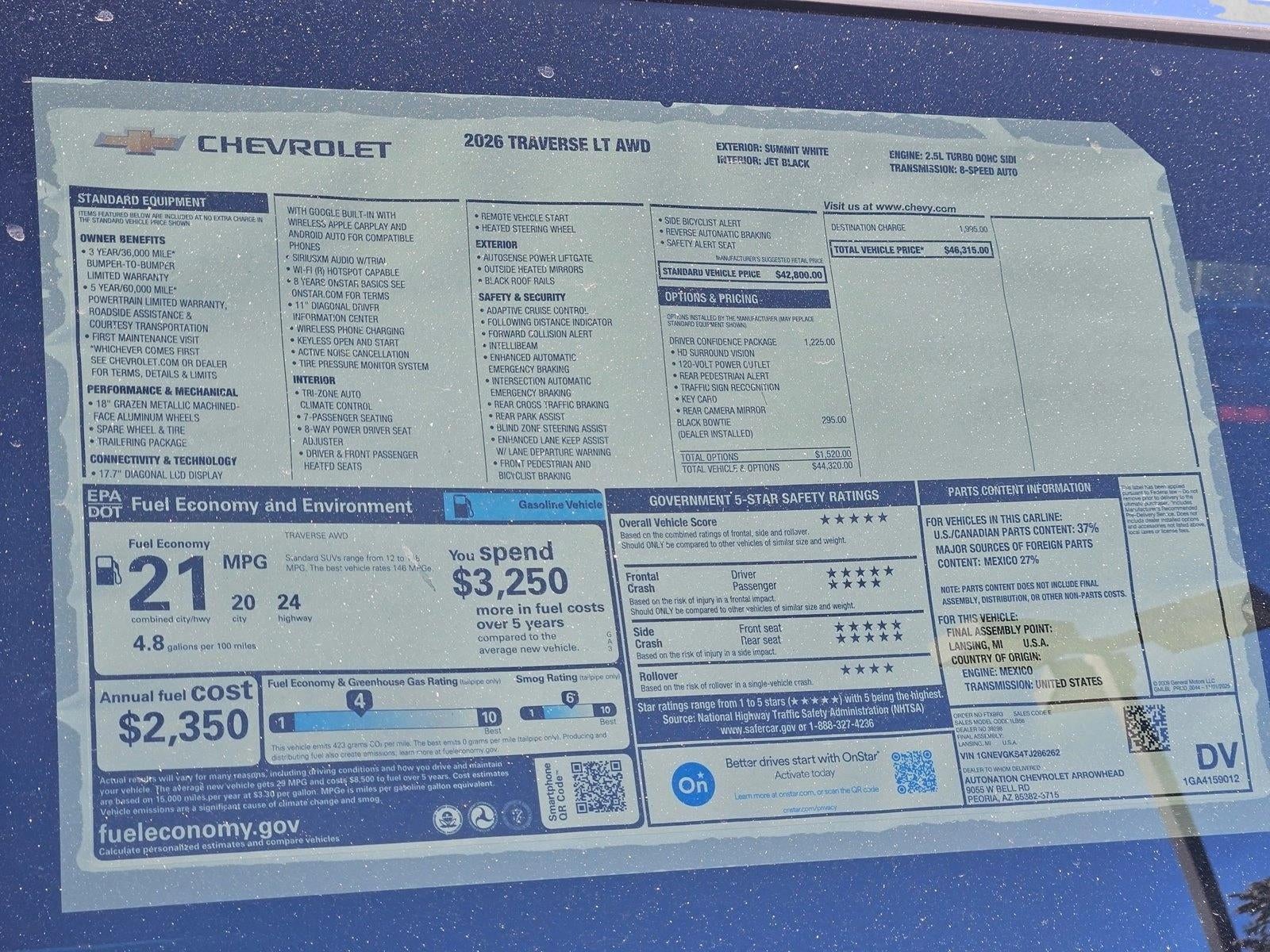 2026 Chevrolet Traverse LT
