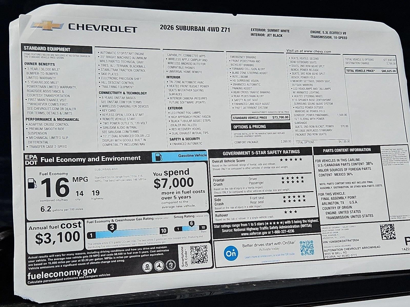 2026 Chevrolet Suburban Z71