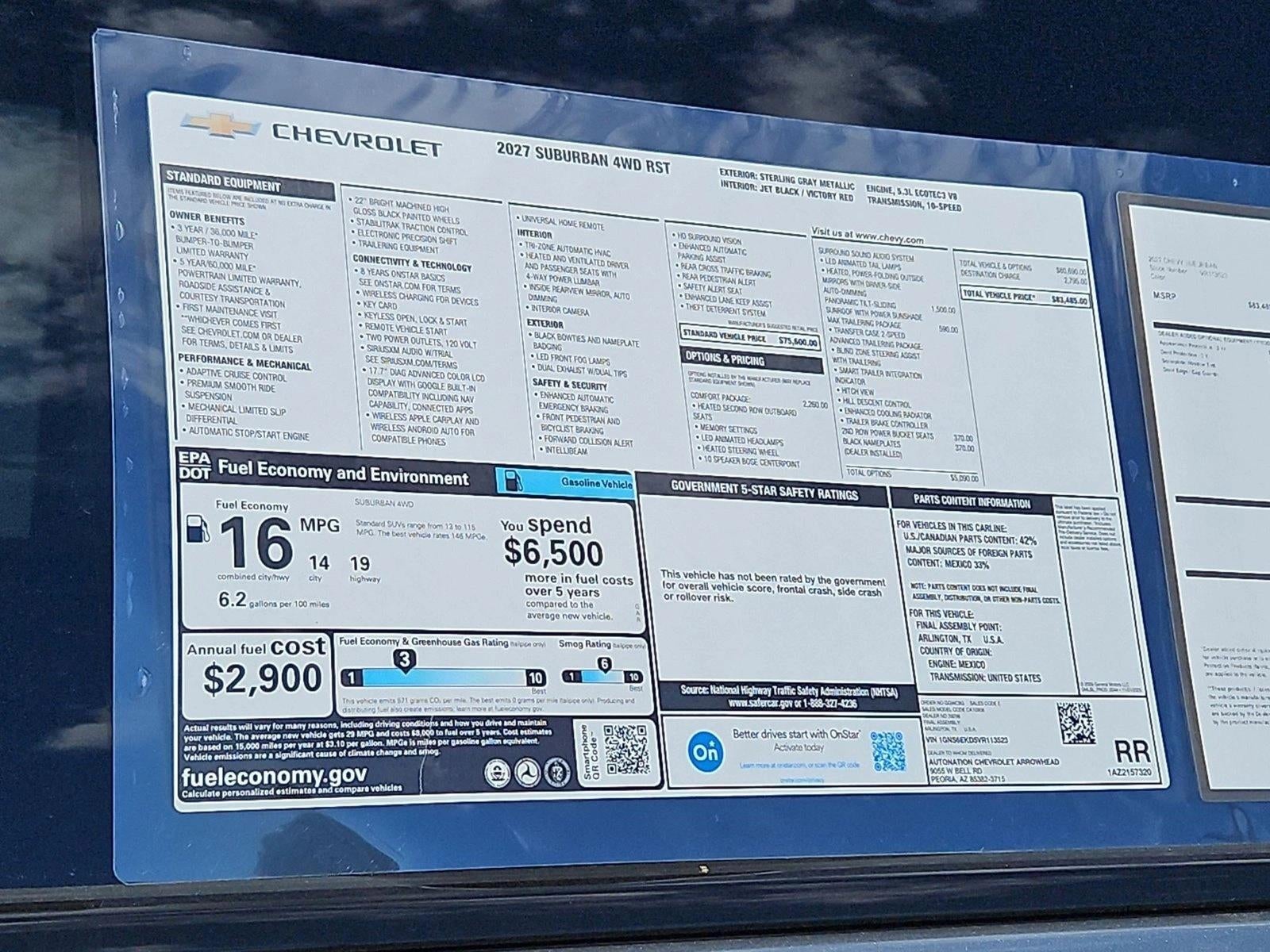 2027 Chevrolet Suburban RST - Photo 17