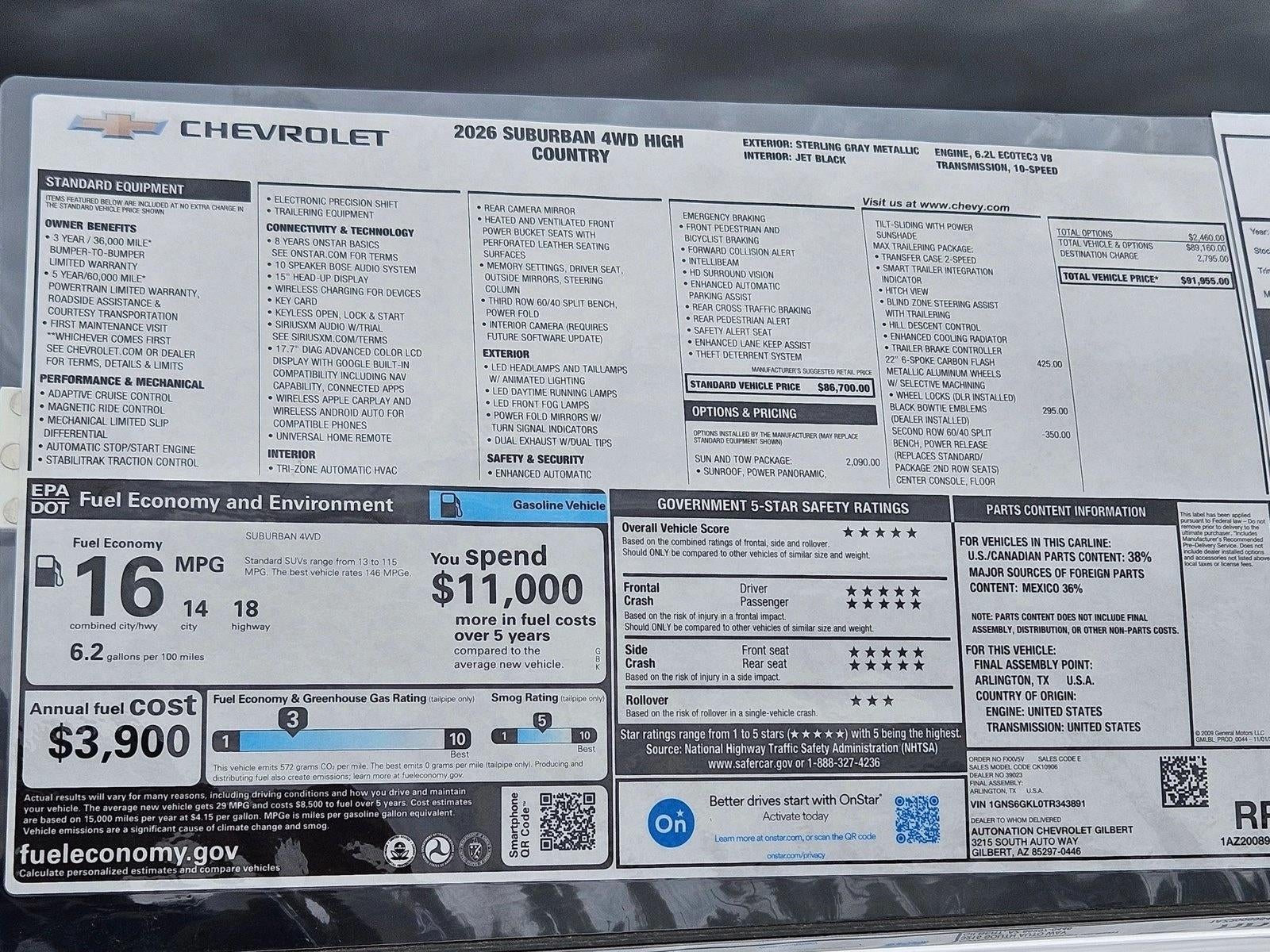 2026 Chevrolet Suburban High Country