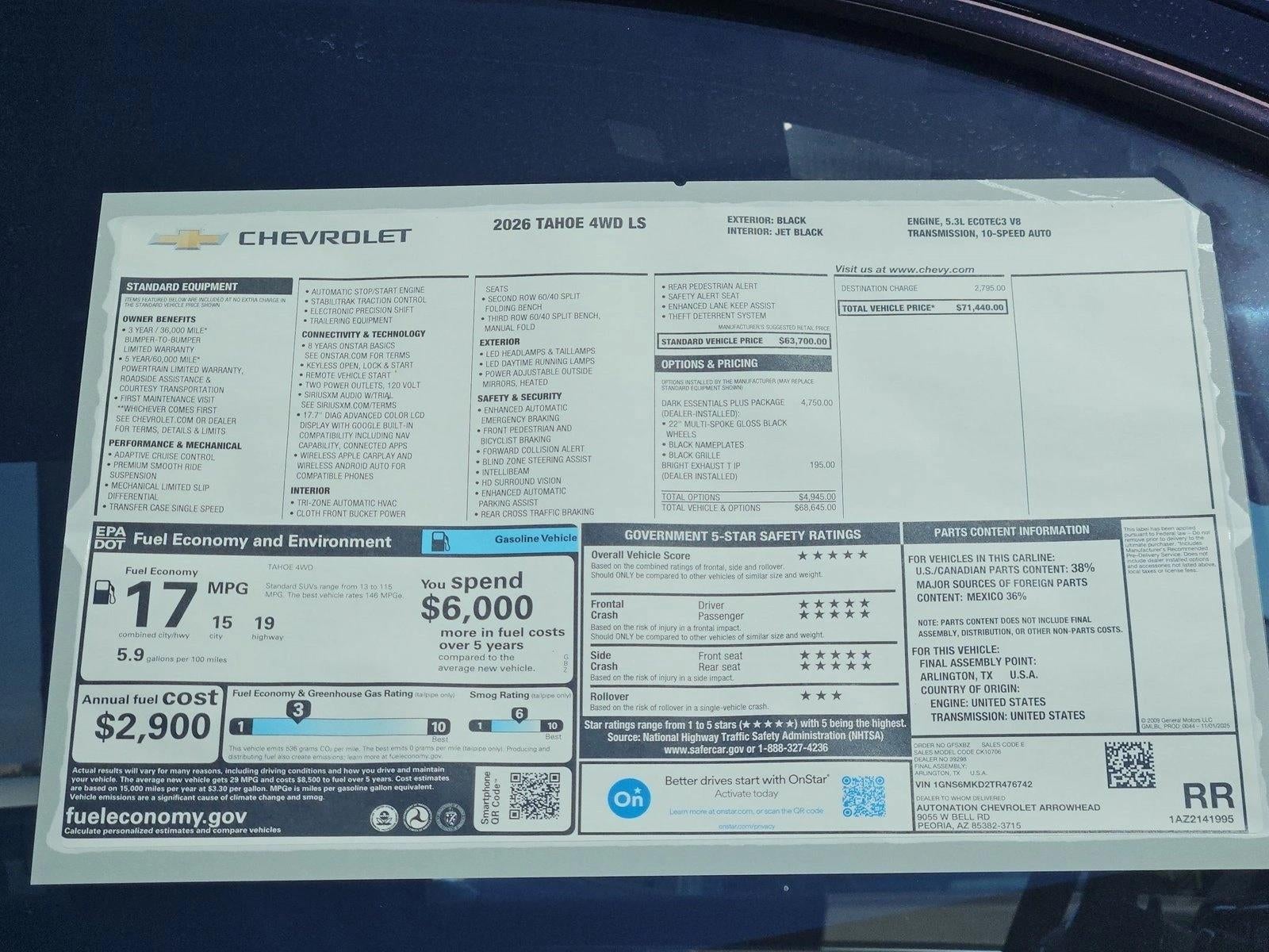2026 Chevrolet Tahoe LS