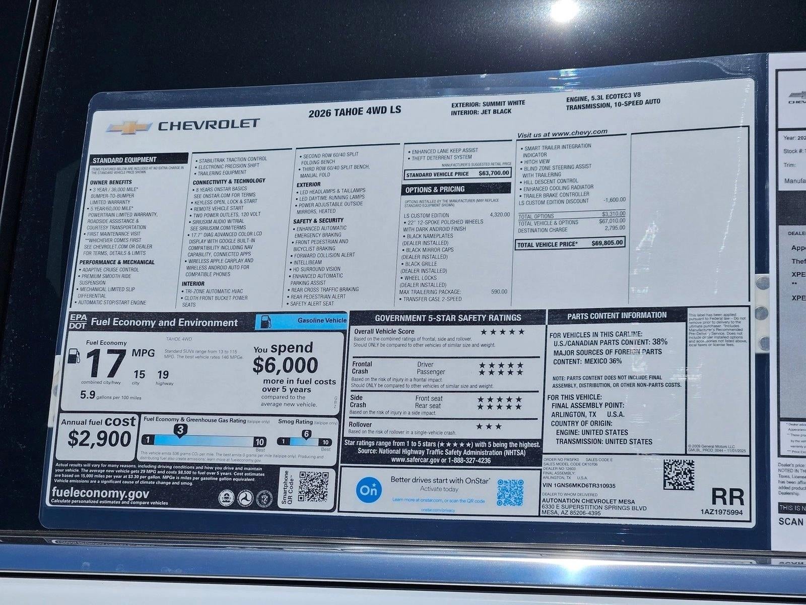 2026 Chevrolet Tahoe LS