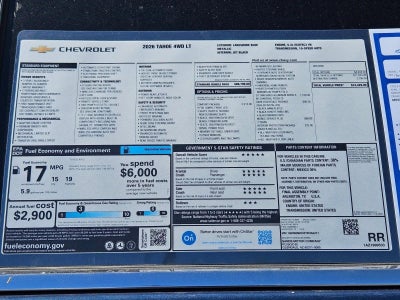 2026 Chevrolet Tahoe LT