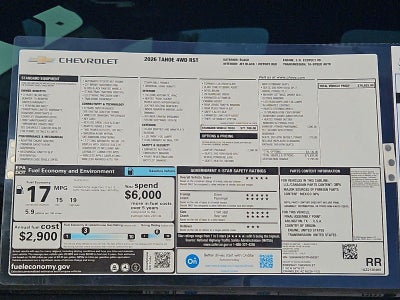 2026 Chevrolet Tahoe RST