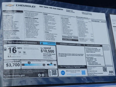 2027 Chevrolet Tahoe High Country
