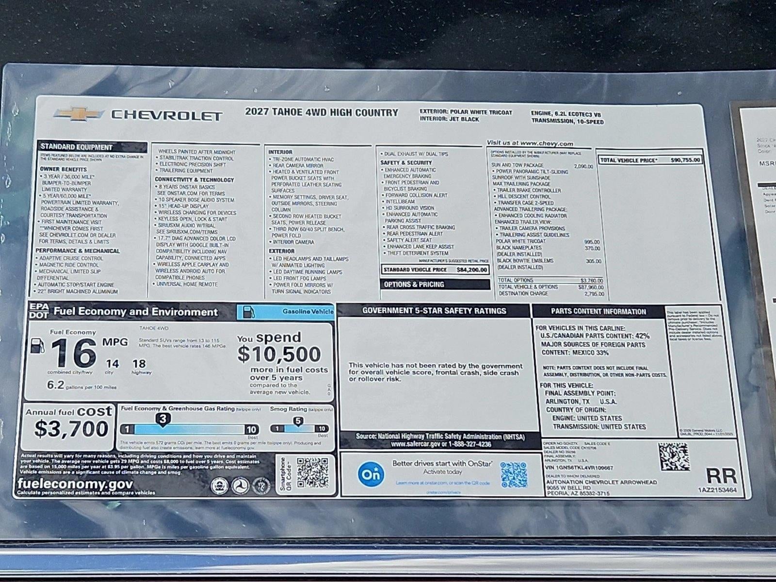 2027 Chevrolet Tahoe High Country