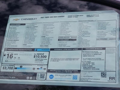 2027 Chevrolet Tahoe High Country