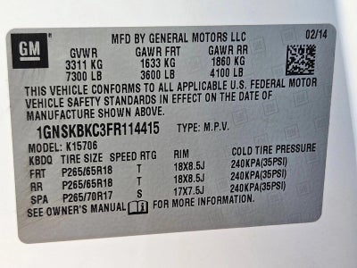 2015 Chevrolet Tahoe LT