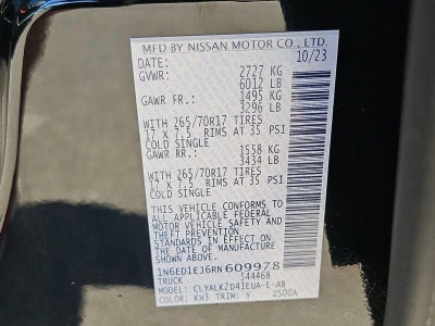 2024 Nissan Frontier Crew Cab PRO-X 4x2