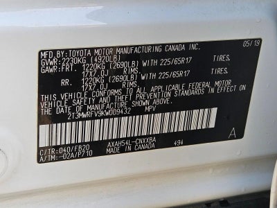 2019 Toyota RAV4 Hybrid LE