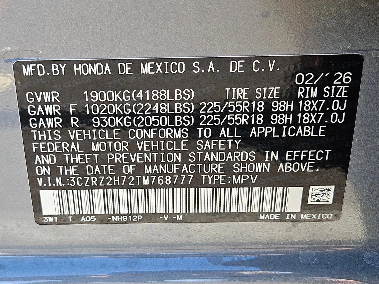 2026 Honda HR-V AWD EX-L