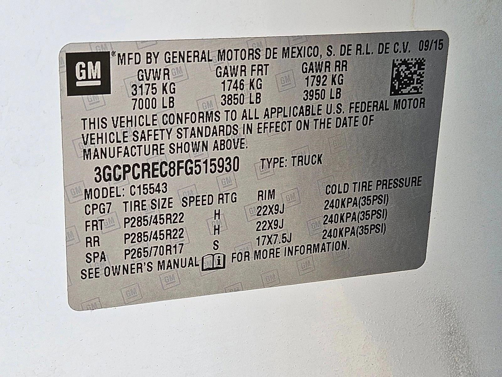 2015 Chevrolet Silverado 1500 LT
