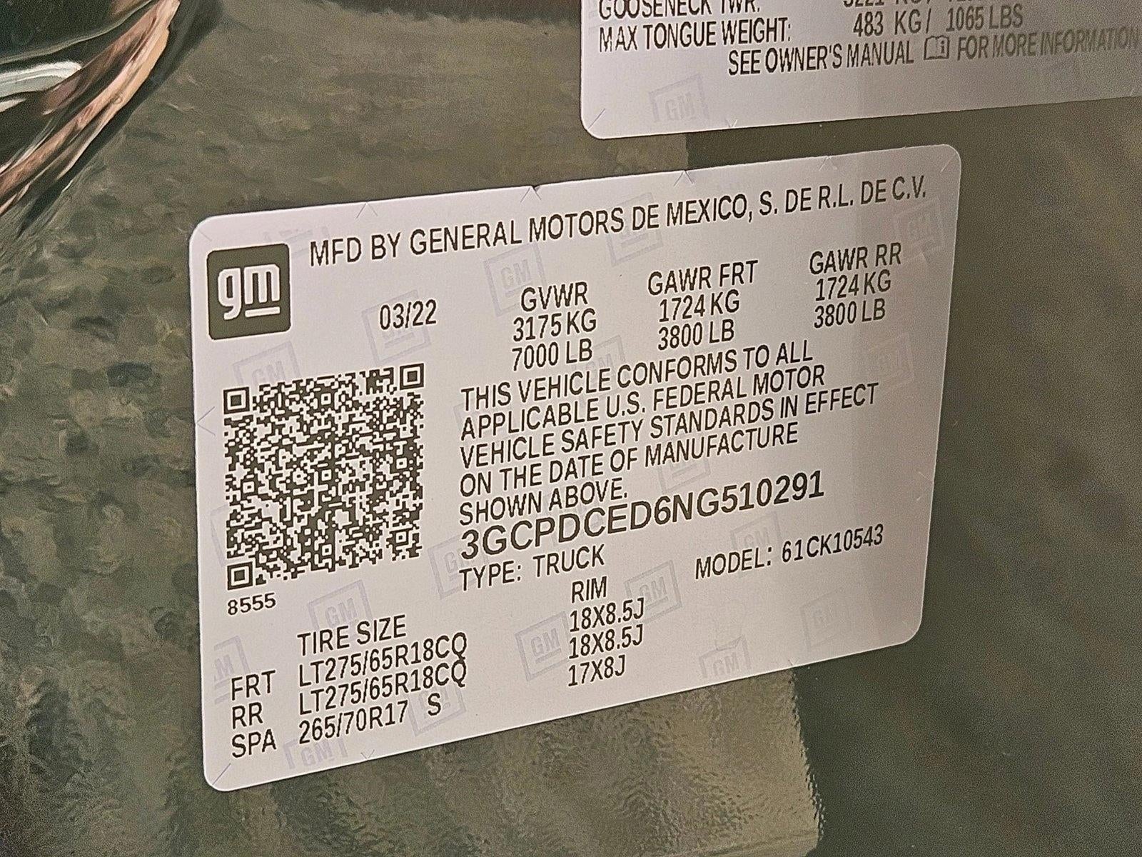 2022 Chevrolet Silverado 1500 Custom Trail Boss