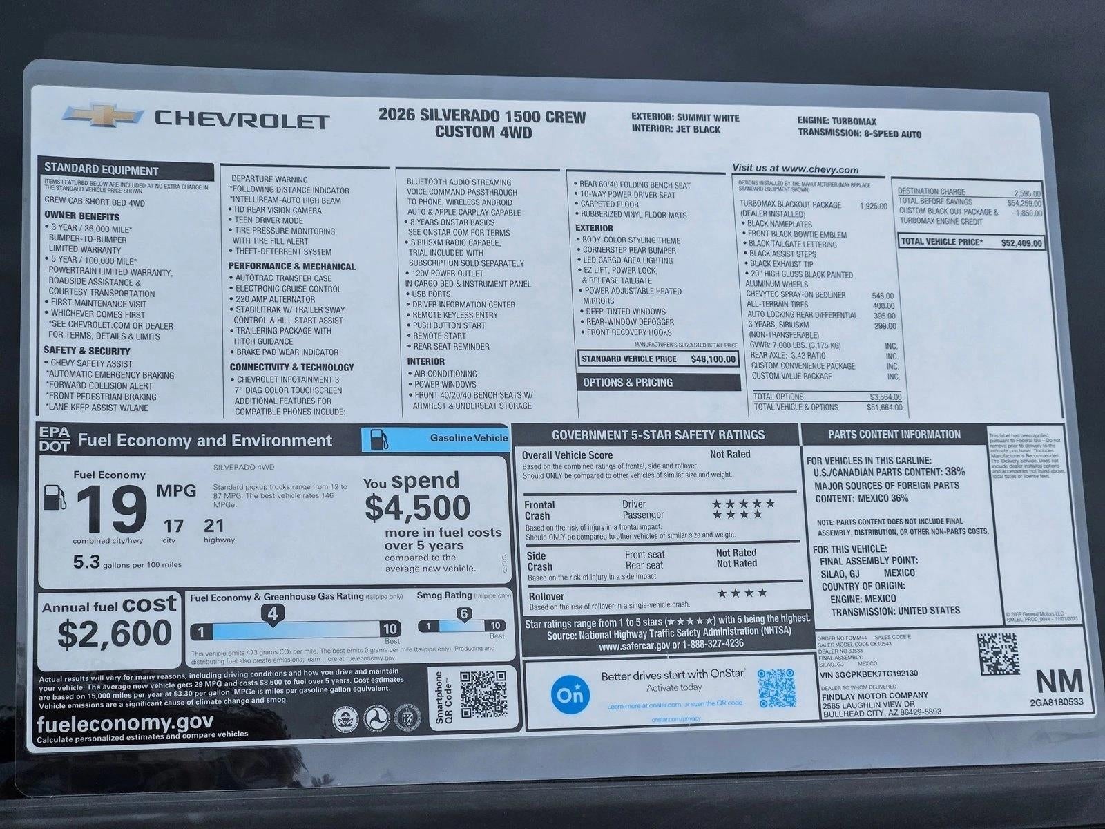 2026 Chevrolet Silverado 1500 Custom