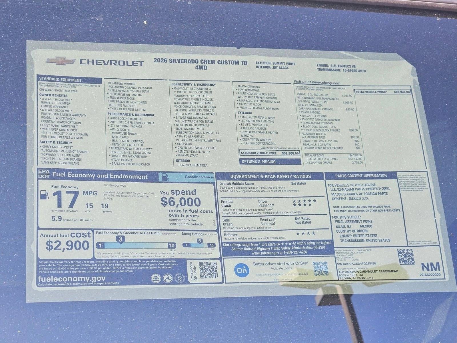 2026 Chevrolet Silverado 1500 Custom Trail Boss