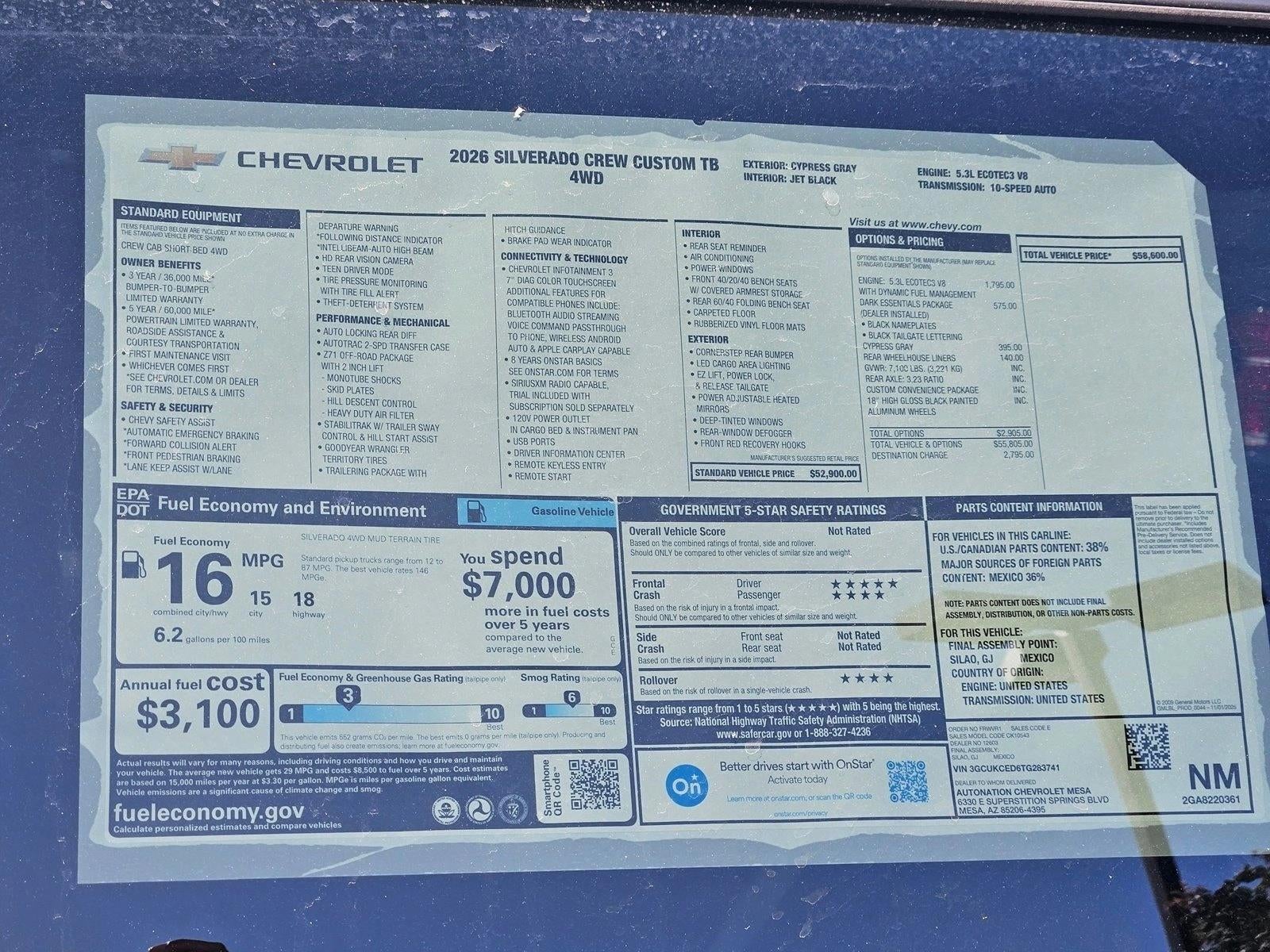 2026 Chevrolet Silverado 1500 Custom Trail Boss