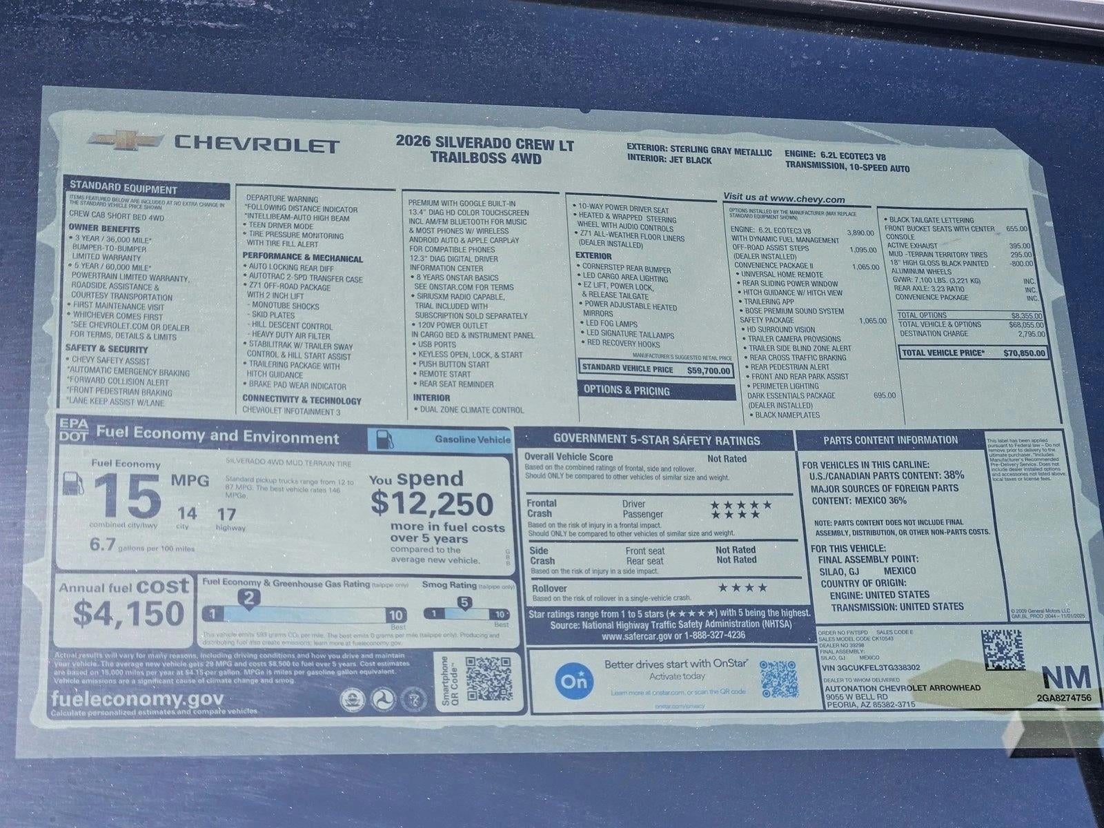 2026 Chevrolet Silverado 1500 LT Trail Boss