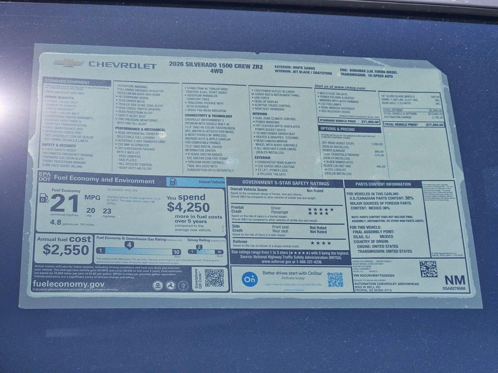 2026 Chevrolet Silverado 1500 ZR2
