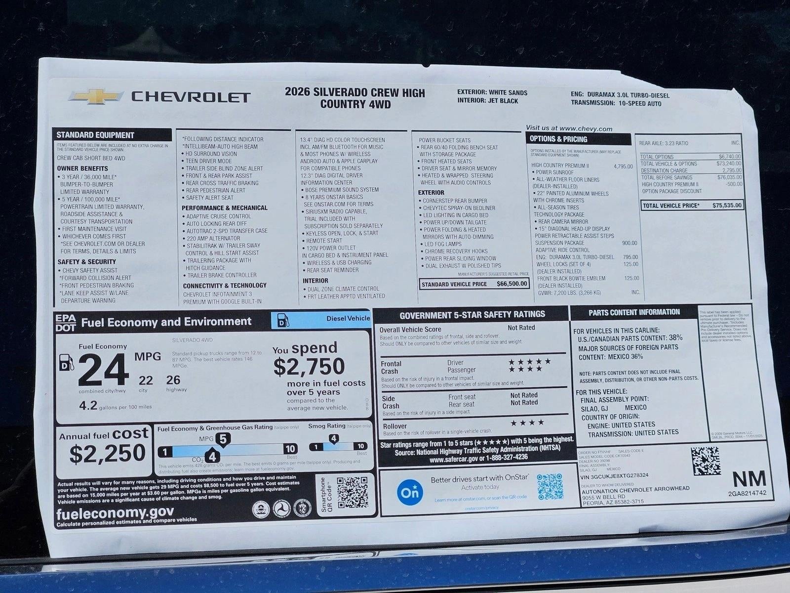 2026 Chevrolet Silverado 1500 High Country