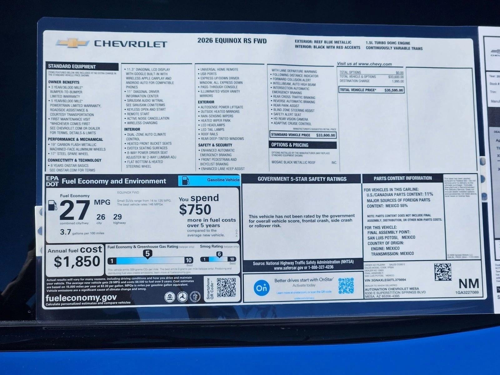 2026 Chevrolet Equinox RS