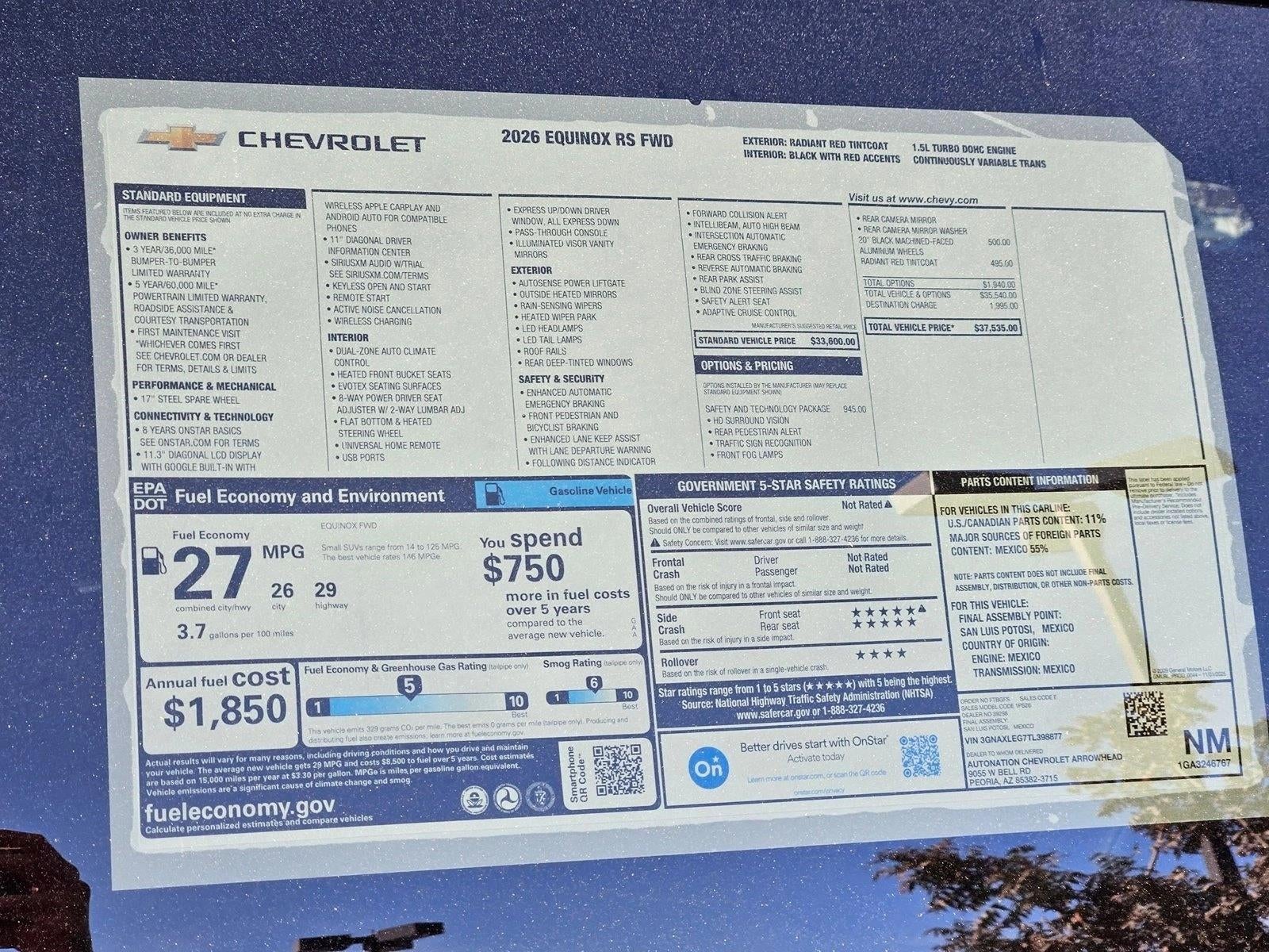 2026 Chevrolet Equinox RS