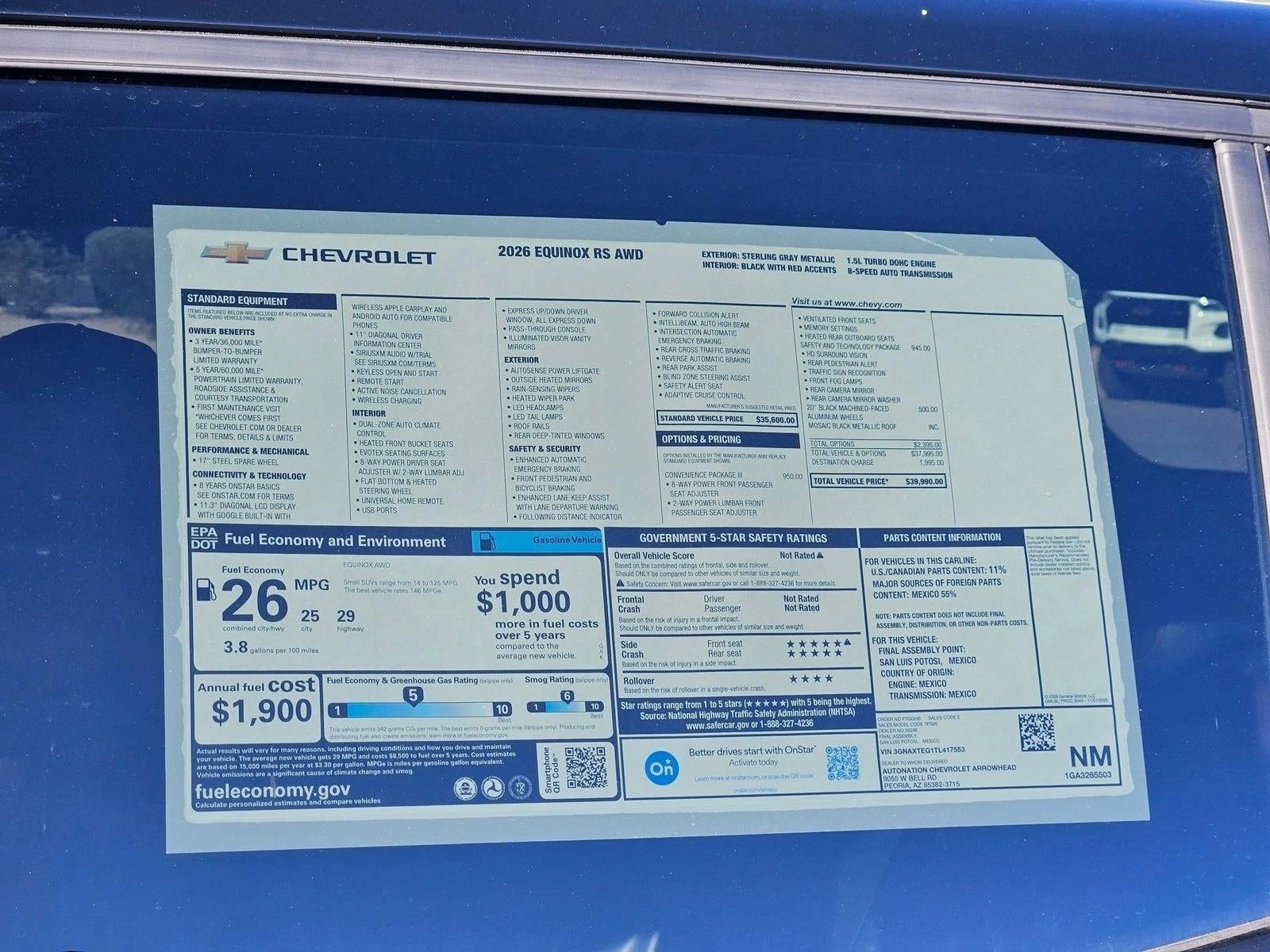 2026 Chevrolet Equinox RS