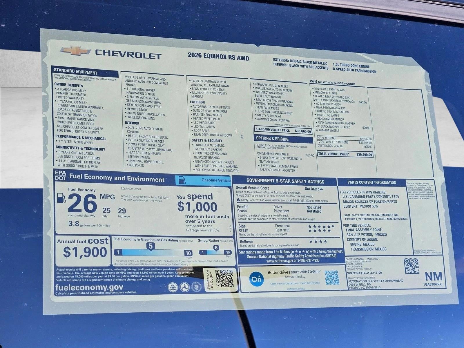 2026 Chevrolet Equinox RS