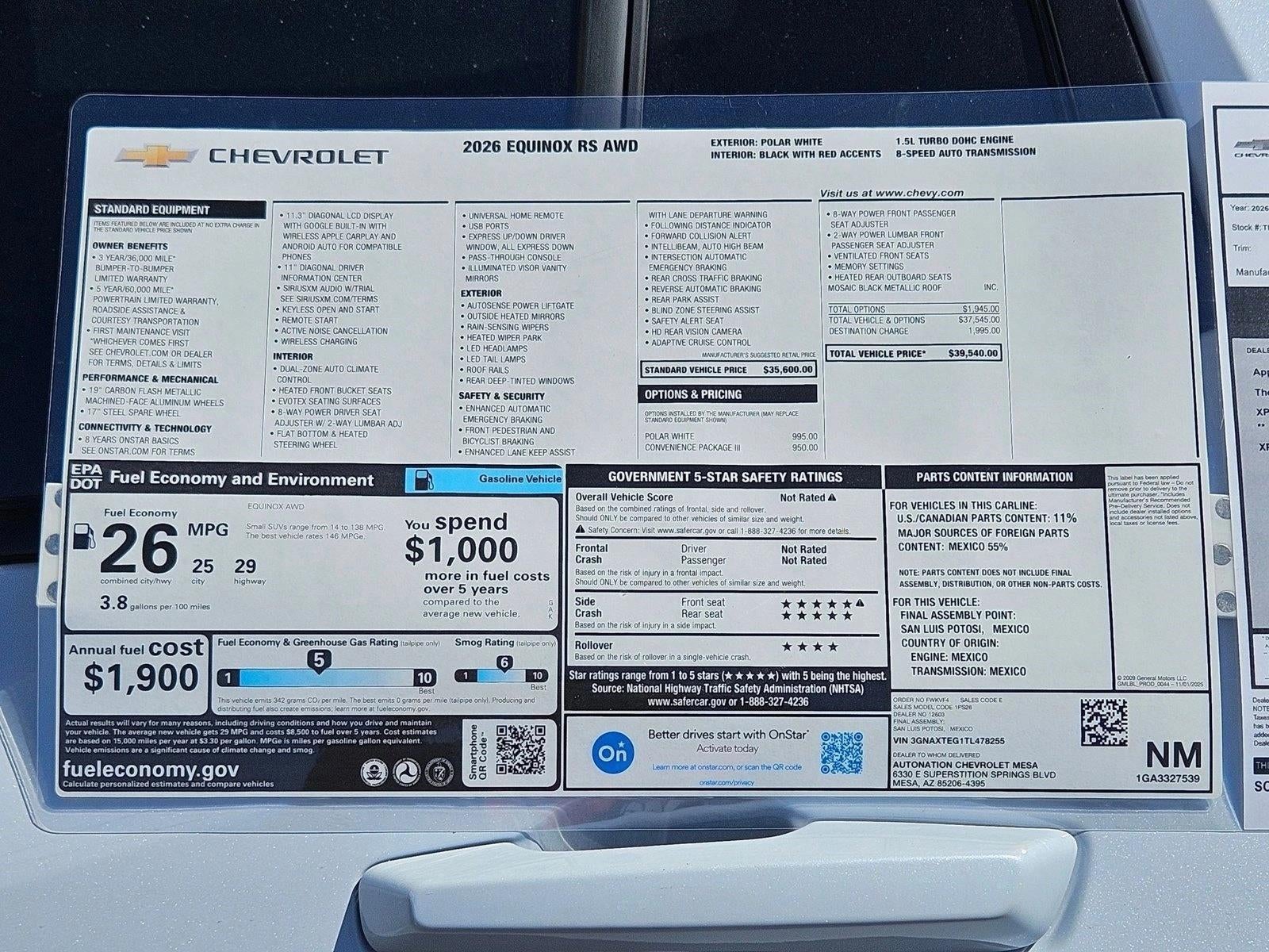 2026 Chevrolet Equinox RS
