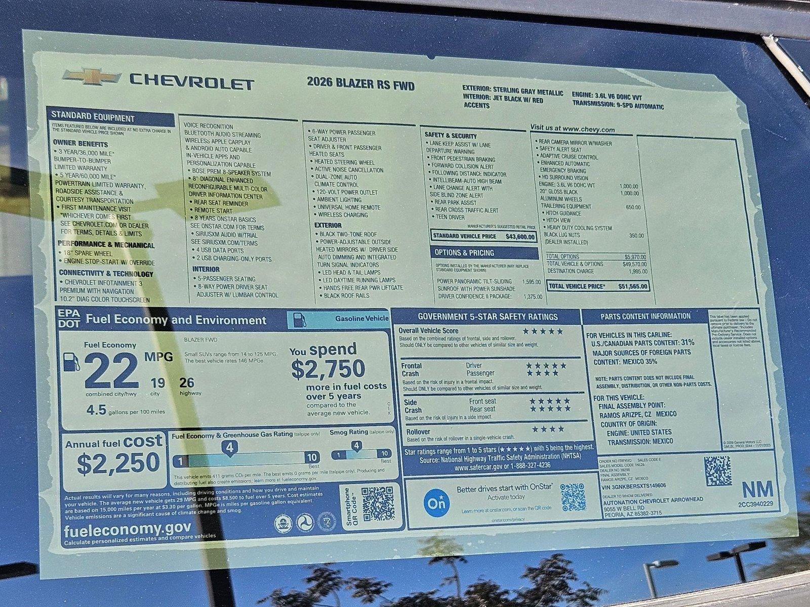 2026 Chevrolet Blazer RS