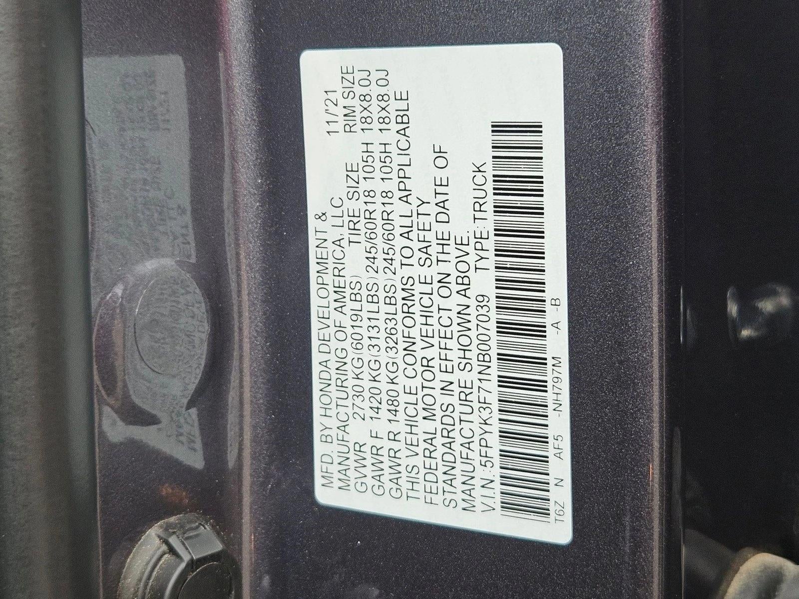 2022 Honda Ridgeline RTL-E