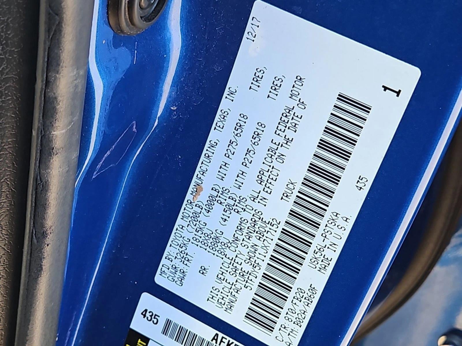 2018 Toyota Tundra SR5 5.7L V8