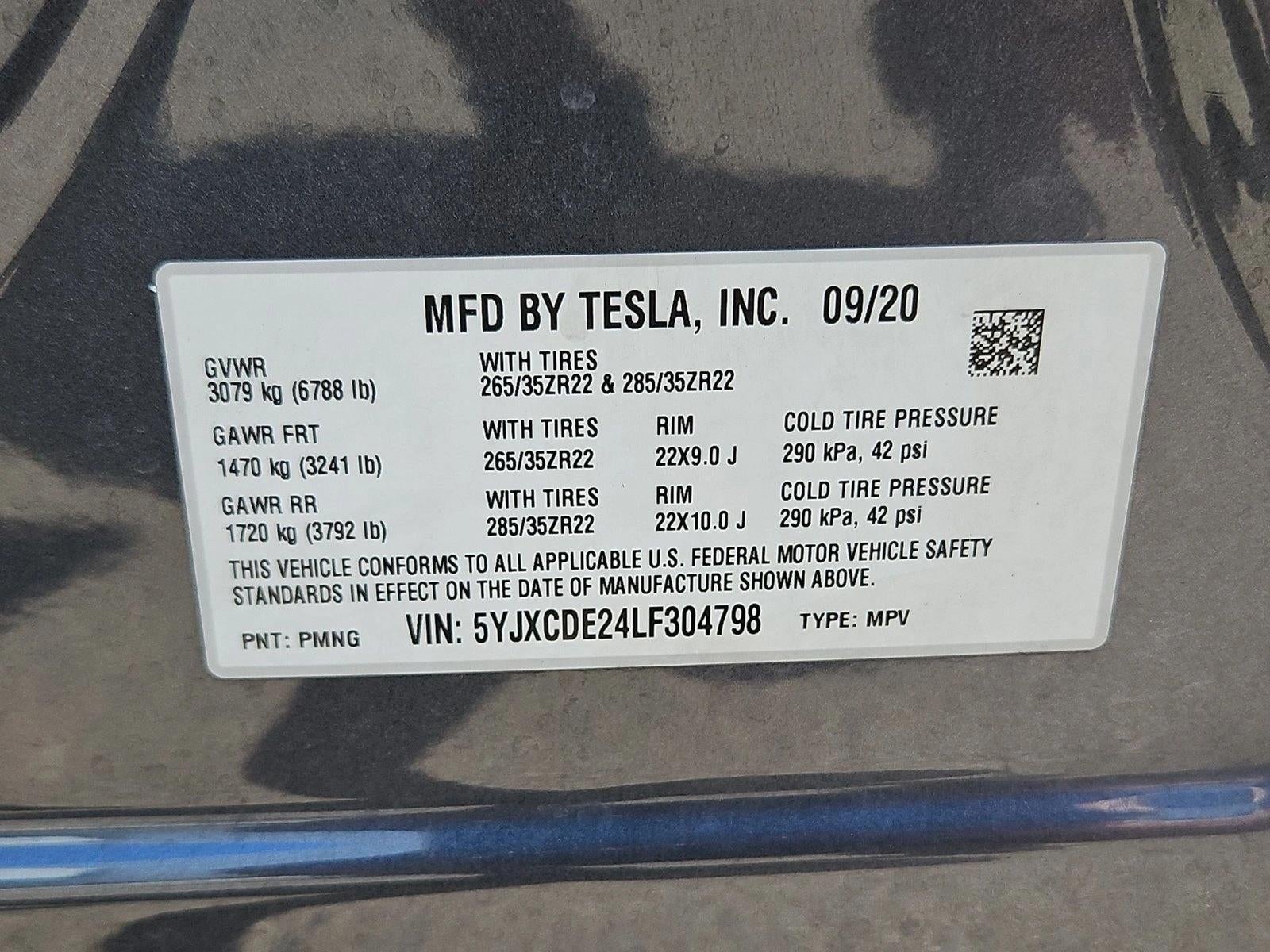 2020 Tesla Model X Long Range Plus Dual Motor All-Wheel Drive