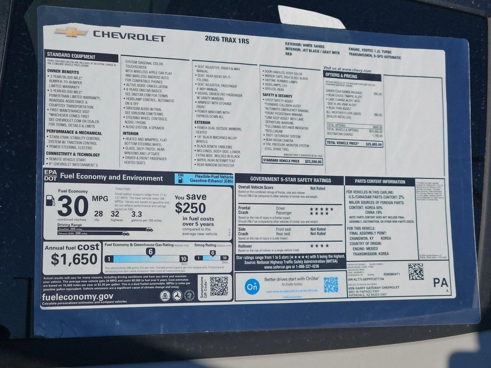 2026 Chevrolet Trax 1RS
