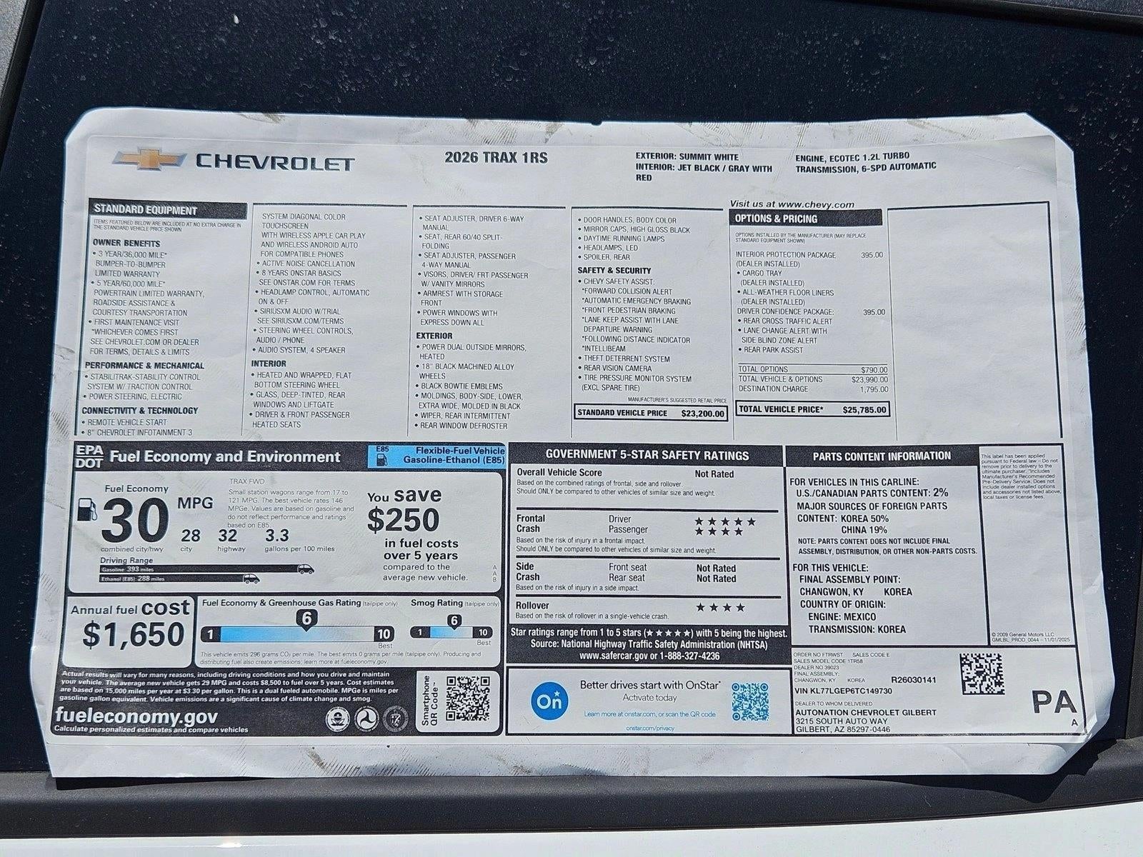 2026 Chevrolet Trax 1RS