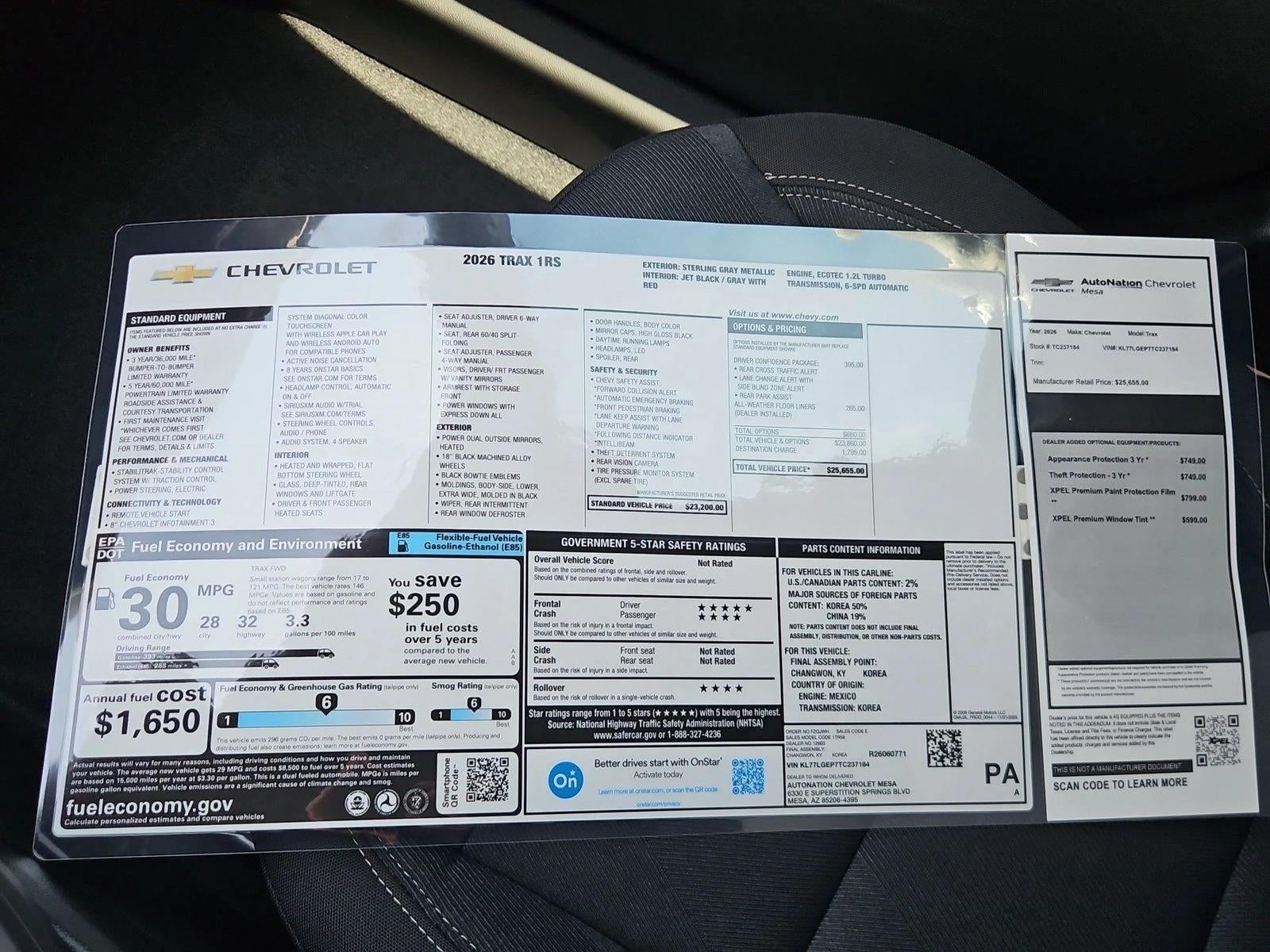 2026 Chevrolet Trax 1RS