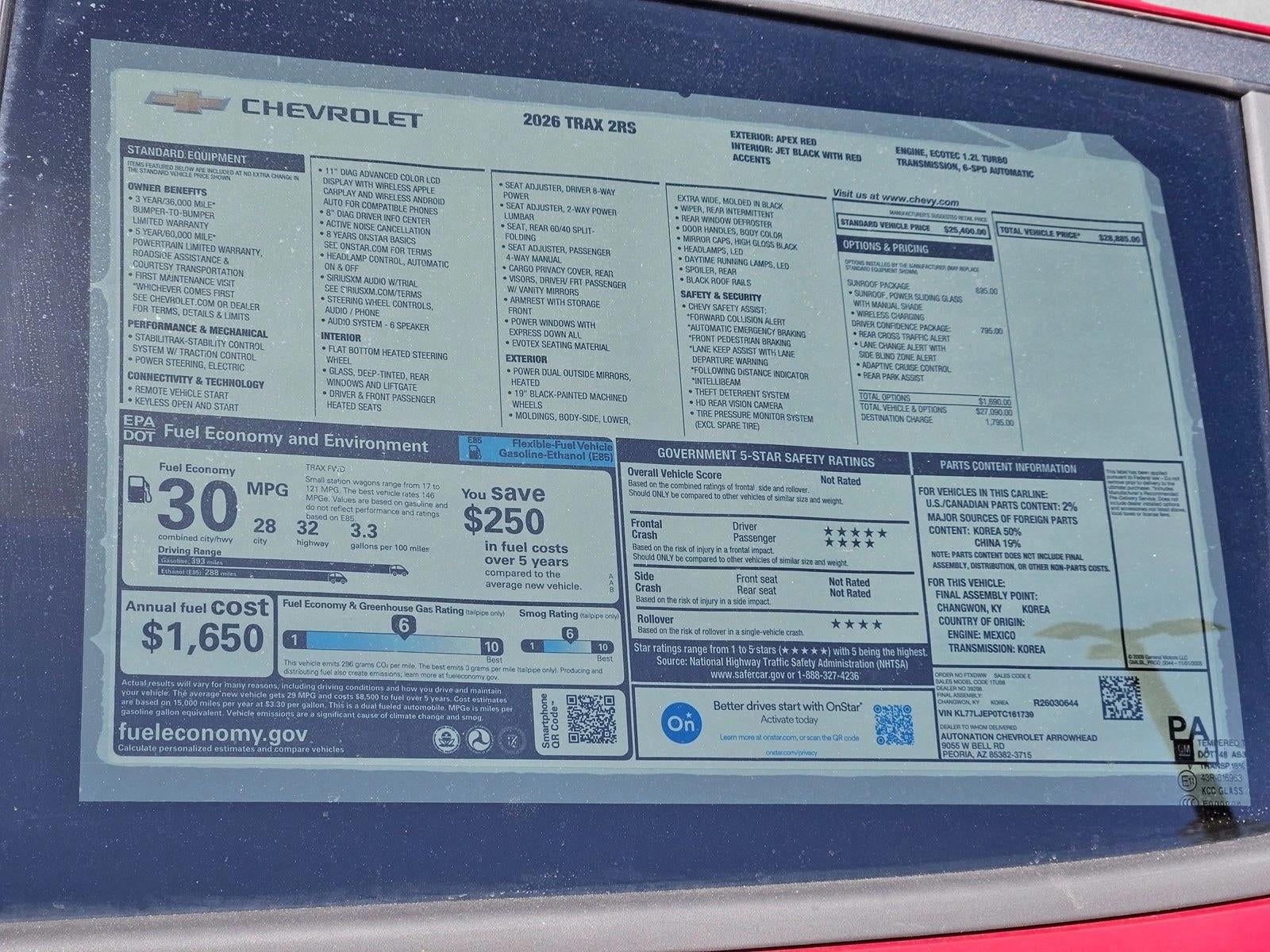 2026 Chevrolet Trax 2RS