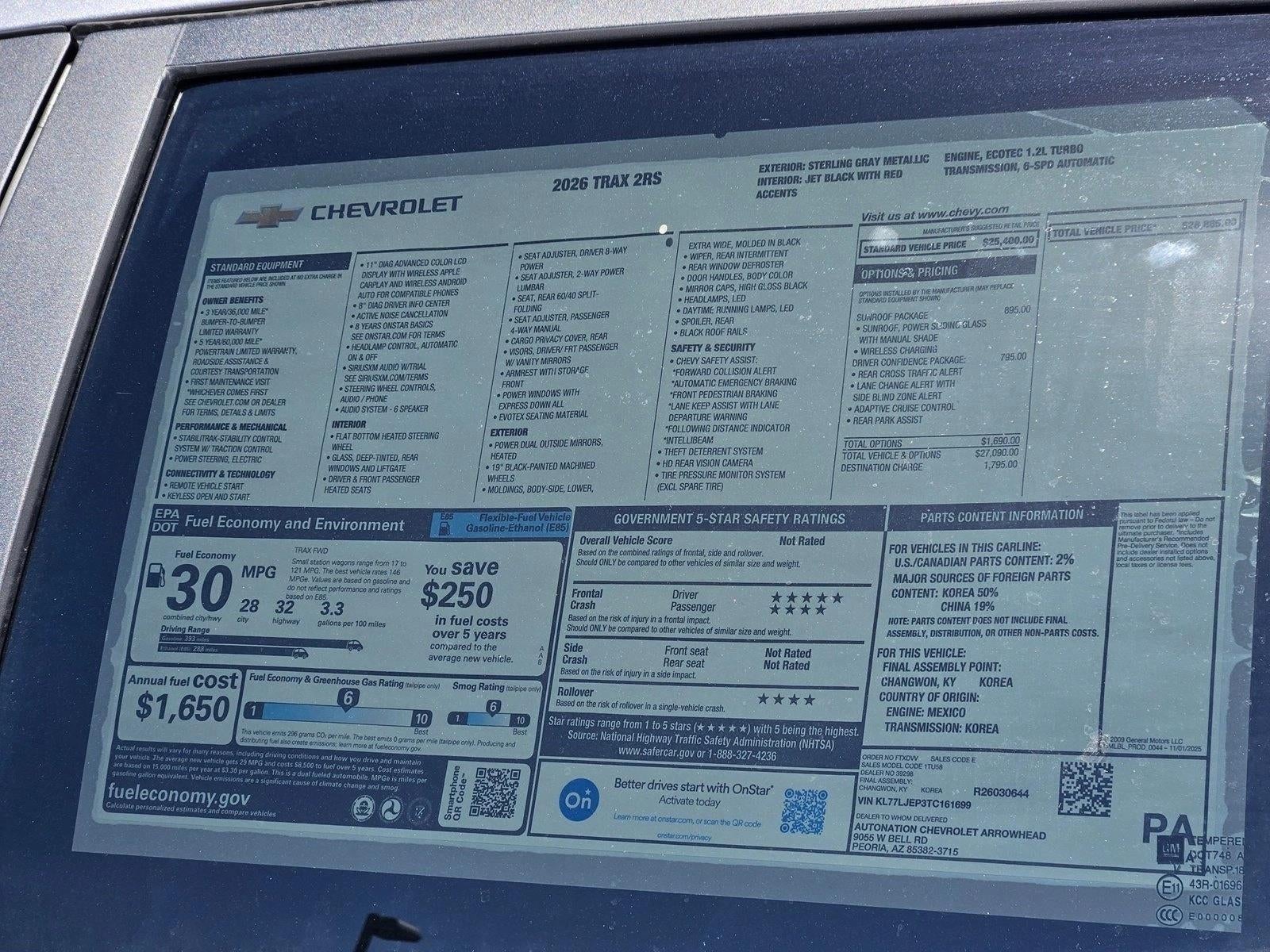 2026 Chevrolet Trax 2RS