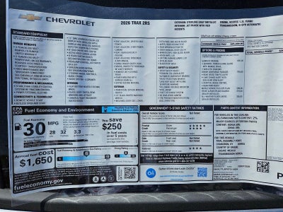 2026 Chevrolet Trax 2RS