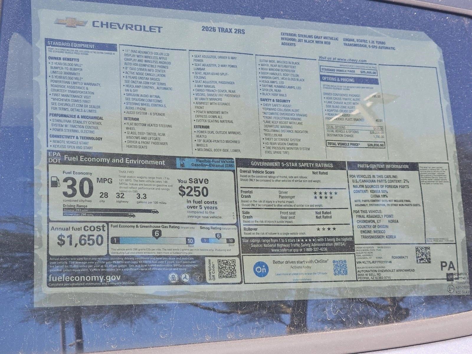 2026 Chevrolet Trax 2RS