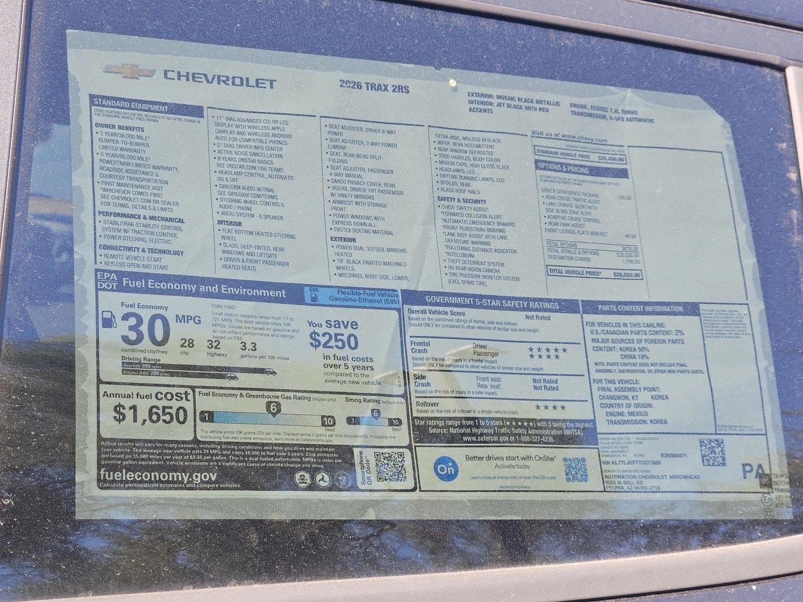 2026 Chevrolet Trax 2RS