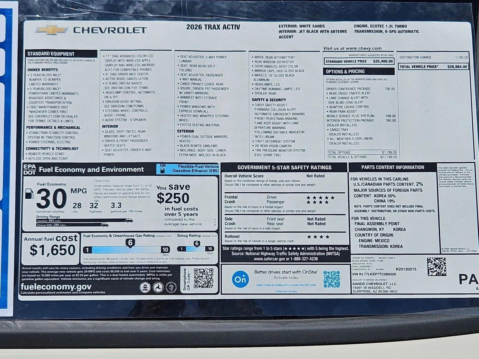 2026 Chevrolet Trax ACTIV