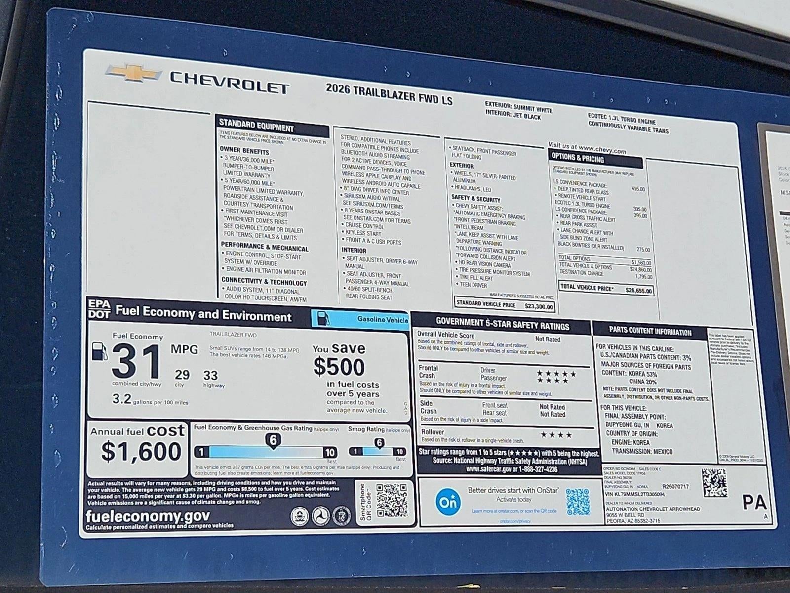 2026 Chevrolet Trailblazer LS