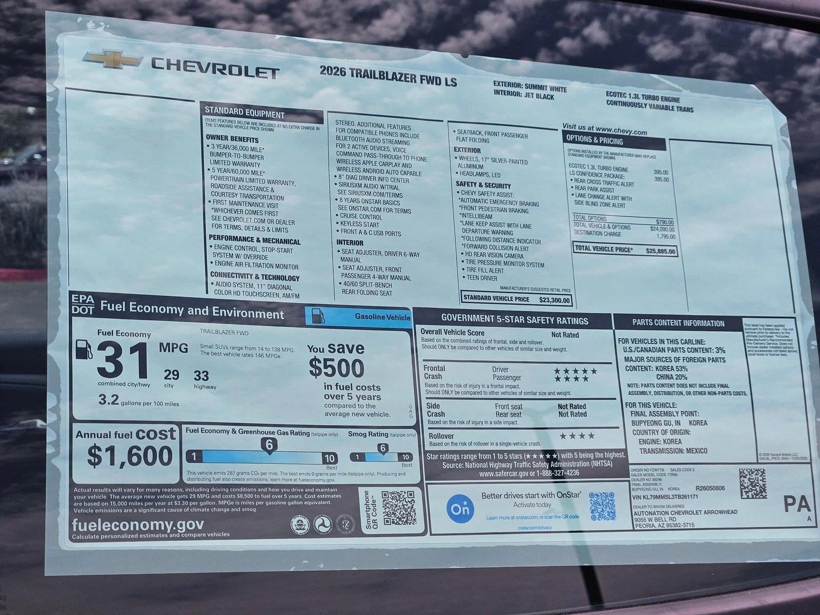 2026 Chevrolet Trailblazer LS