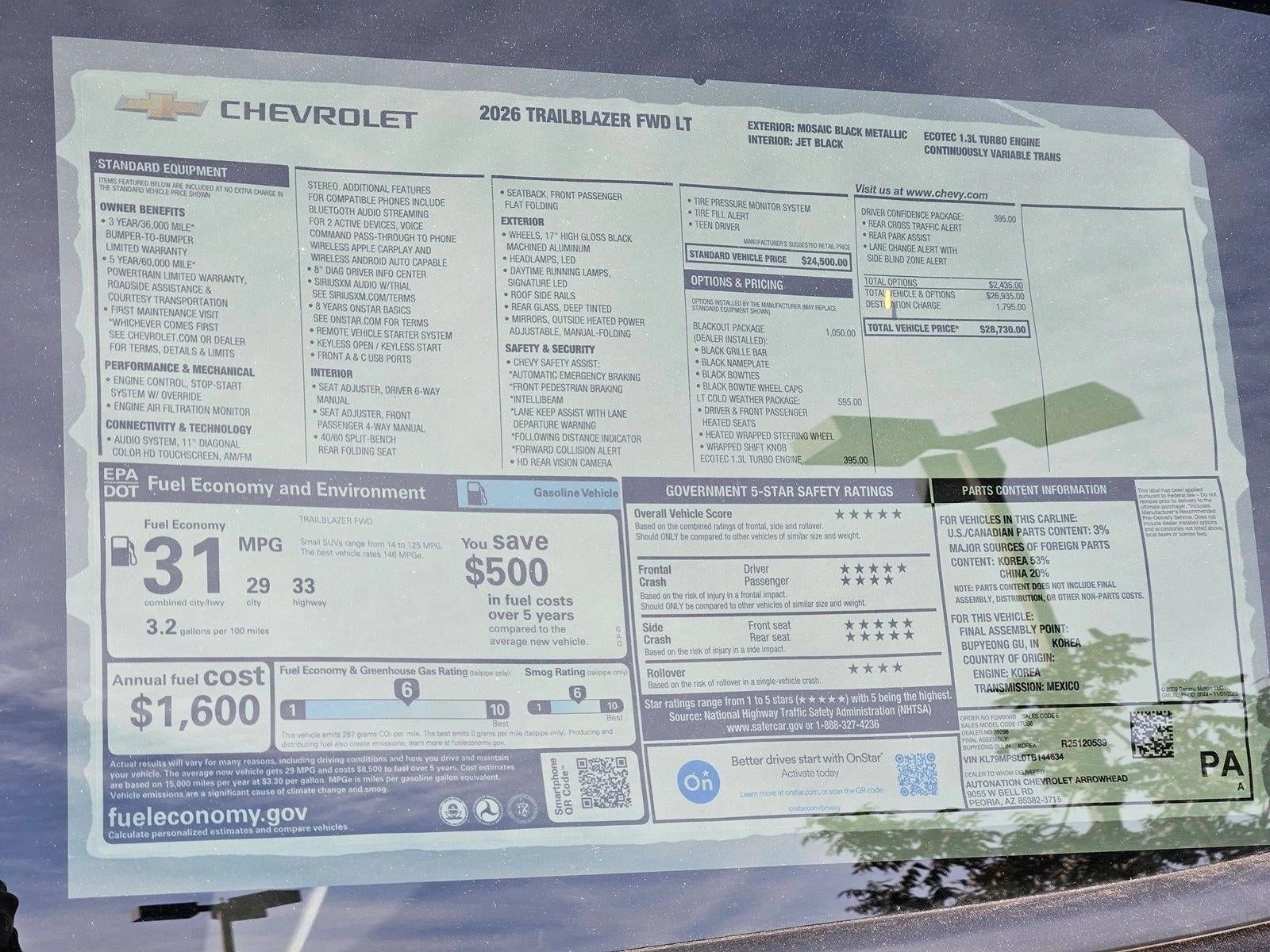 2026 Chevrolet Trailblazer LT