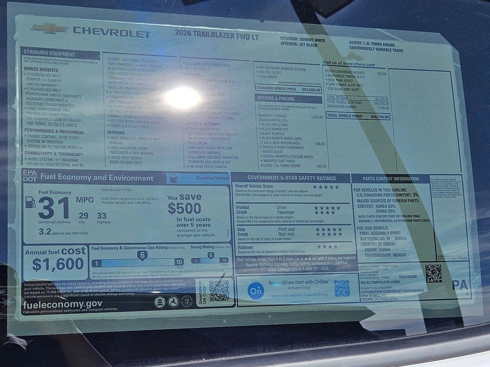 2026 Chevrolet Trailblazer LT